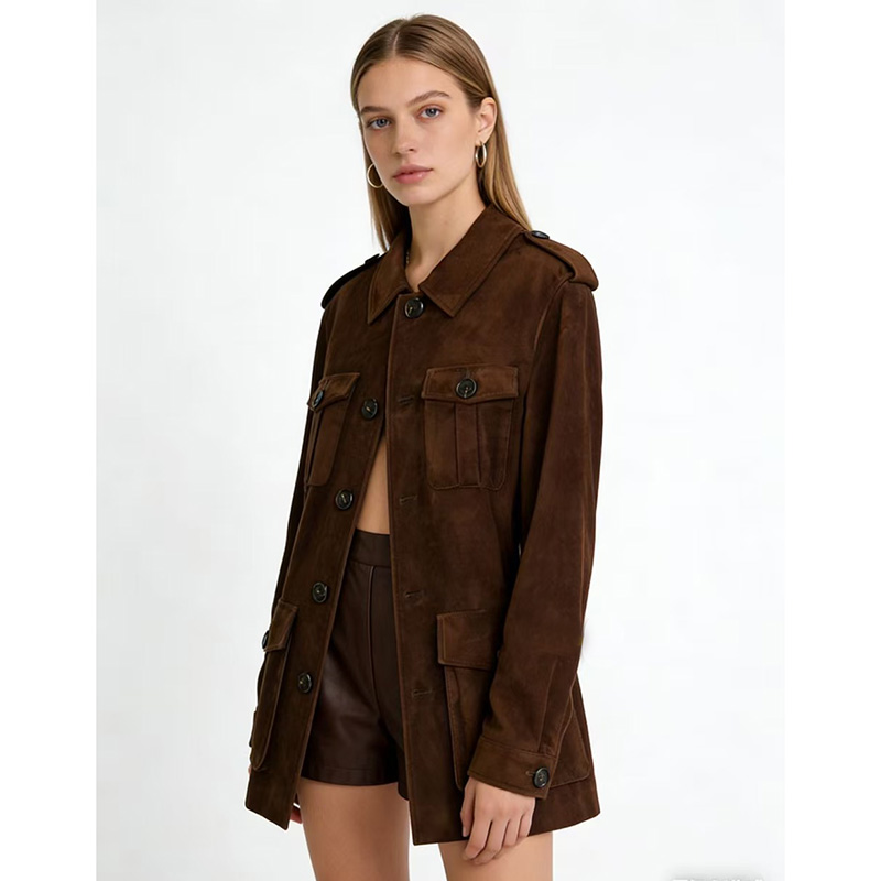 Brown Vintage Kid Suede Leathe - Baby Clothing High End recension och pris