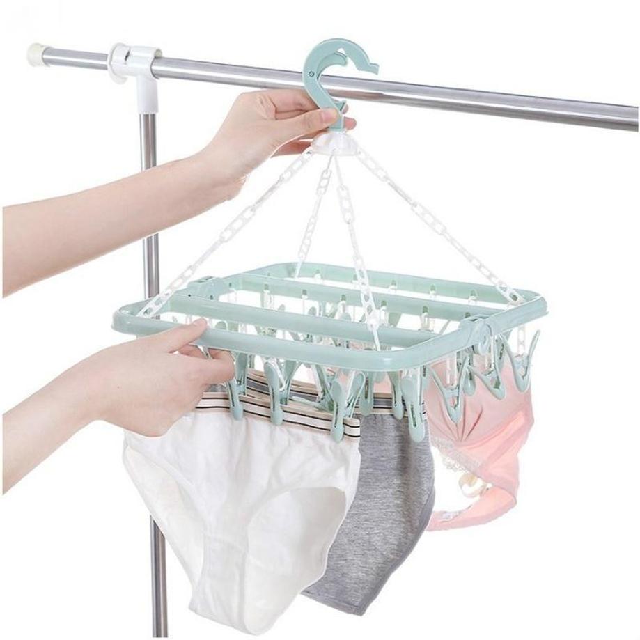 1 Pcs 32 Clips Folding Clothes - Baby Clothing Hanging Rack recension och pris