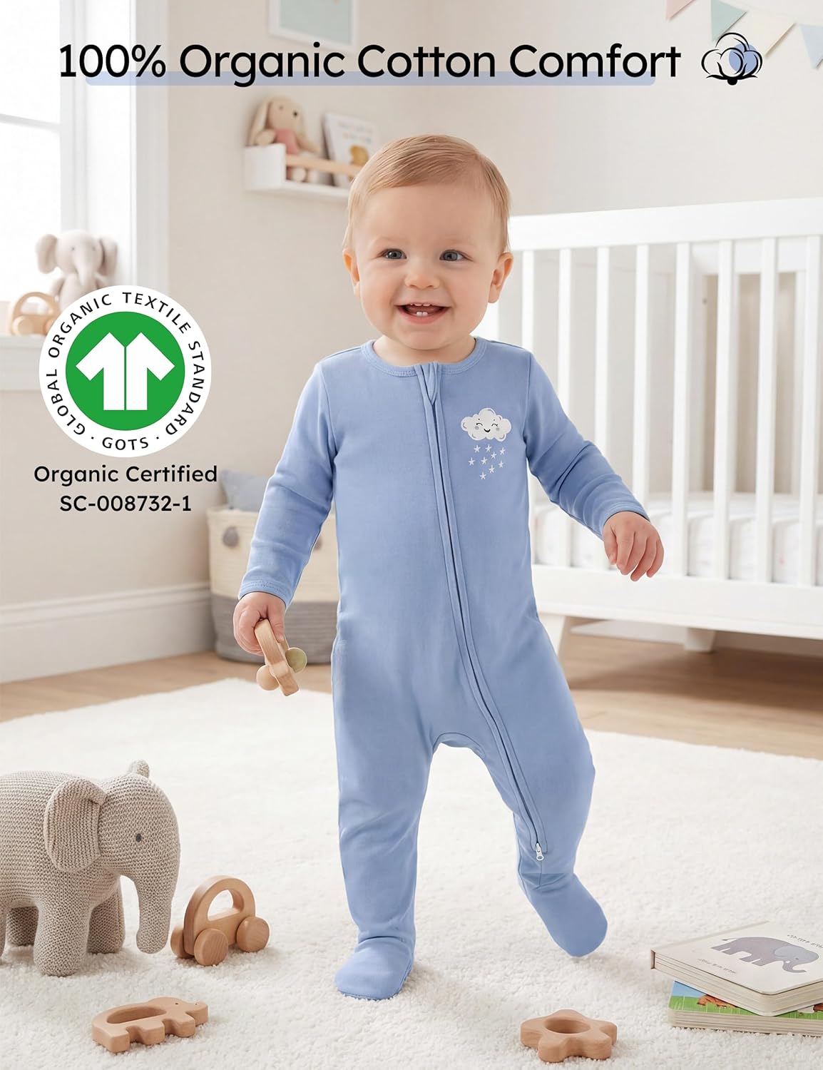 Baby Pajamas 100% Organic Cott - Baby Clothing Organic recension och pris