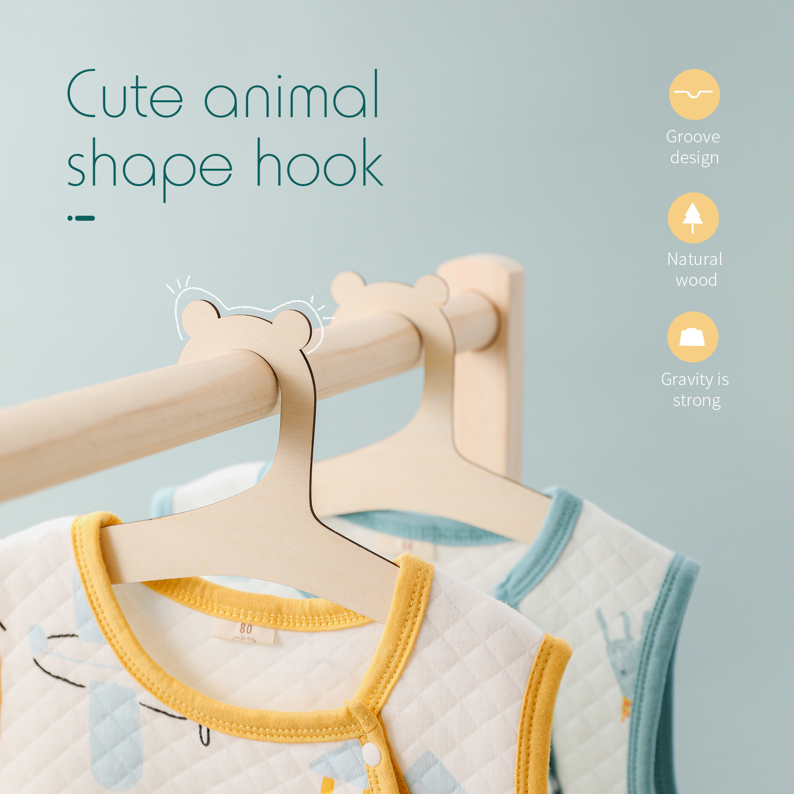 5/10pcs Wooden Baby Hangers Ki - Baby Clothing Hanging Rack recension och pris
